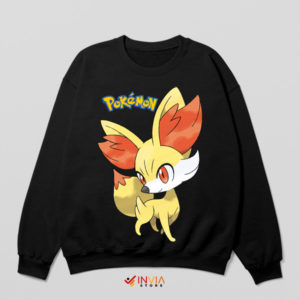 Fennekin Fever Cute Pokemon Black Sweatshirt