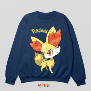 Fennekin Fever Cute Pokemon Navy Sweatshirt
