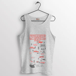 Find Your Way Stranger Things Maps Sport Grey Tank Top