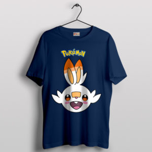 Flame-Hop Phenom Scorbunny Rabbit Navy T-Shirt