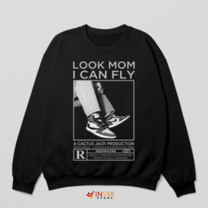 Flying with Cactus Jack Look Mom Black Sweatshirt