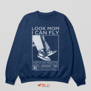 Flying with Cactus Jack Look Mom Navy Sweatshirt