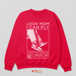 Flying with Cactus Jack Look Mom Red Sweatshirt