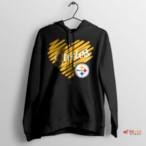 For the Love of Artistic Pittsburgh Steelers Black Hoodie