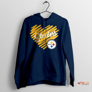 For the Love of Artistic Pittsburgh Steelers Navy Hoodie
