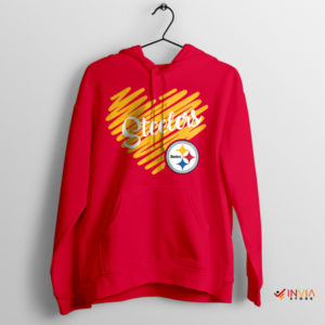 For the Love of Artistic Pittsburgh Steelers Red Hoodie