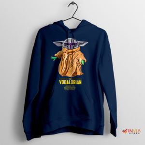 Forceful Cuteness Baby Yoda Yodalorian Navy Hoodie