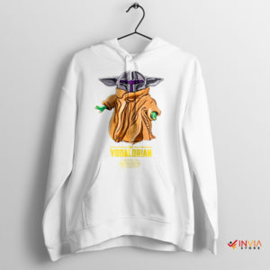 Forceful Cuteness Baby Yoda Yodalorian White Hoodie