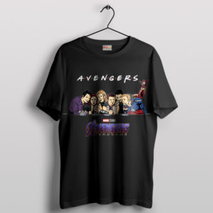Friends Assemble Avengers Endgme Black T-Shirt