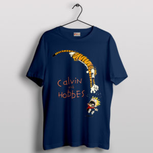 Friendship and Fantasy Calvin Hobbes Navy T-Shirt