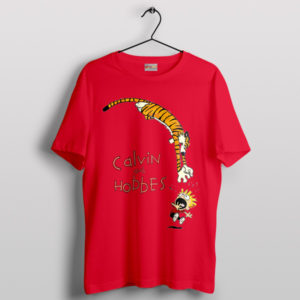 Friendship and Fantasy Calvin Hobbes Red T-Shirt