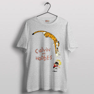 Friendship and Fantasy Calvin Hobbes Sport Grey T-Shirt
