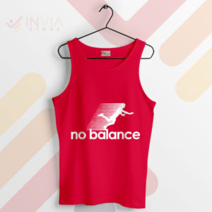 Funny Twist No Balance Apparel Red Tank Top