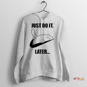 Furry Advice Just Do It Later Cats Sport Grey Hoodie