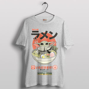 Galactic Japanese Noodle Baby Yoda Sport Grey T-Shirt