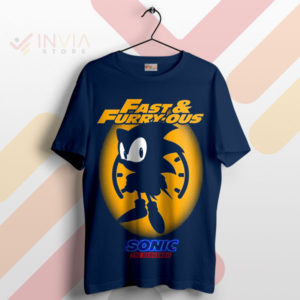 Get Fast and Furry-ous Sonic Speed Navy T-Shirt