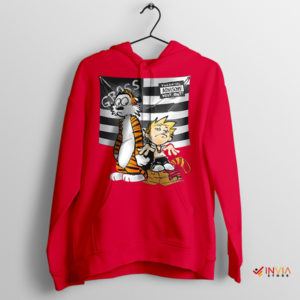 Get Funky Fresh Calvin Hobbes Stankonia Red Hoodie