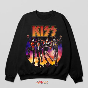 Get Lost in Rock History Vintage KISS Black Sweatshirt