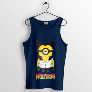 Go Minion-Style Wolverine Hero Navy Tank Top