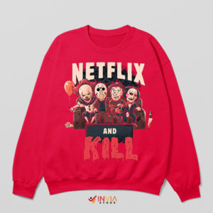 Gore And Guffaws Horror Villains Red Sweatshirt