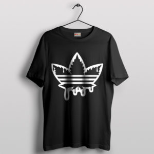 Grab Yours Cannabis Leaf Three Stripes Black T-Shirt