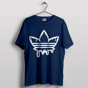 Grab Yours Cannabis Leaf Three Stripes Navy T-Shirt