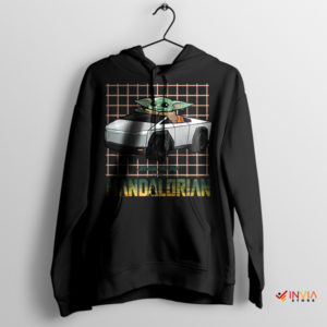 Grogu Across Galaxies in Cybertruck Hoodie