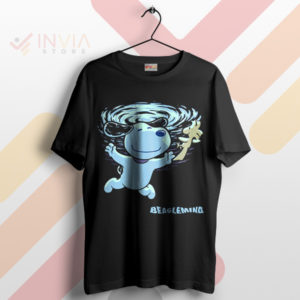 Grunge Glory Snoopy Nirvana Tribute Black T-Shirt