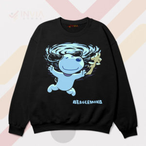 Grunge Groove Snoopy Nevermind Art Black Sweatshirt