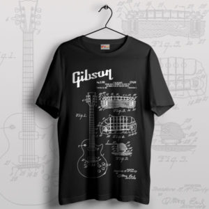 Guitar Heritage Gibson Blueprint Art T-Shirt