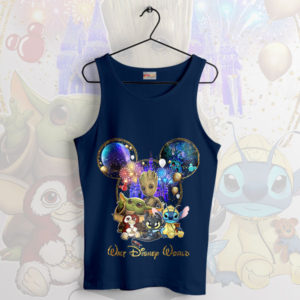Happiest Place with Baby Yoda and Friends Navy Tank Top
