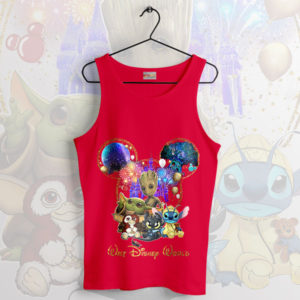 Happiest Place with Baby Yoda and Friends Red Tank Top