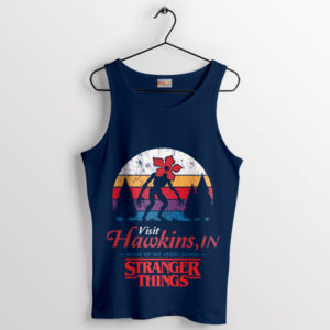 Hawkins Exploration The Upside Down Navy Tank Top