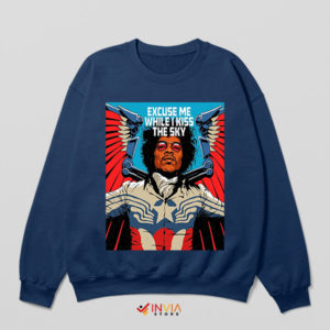 Hendrix's Skyline Song Purple Haze Navy Sweatshirt
