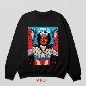 Hendrix's Skyline Song Purple Haze Sweatshirt