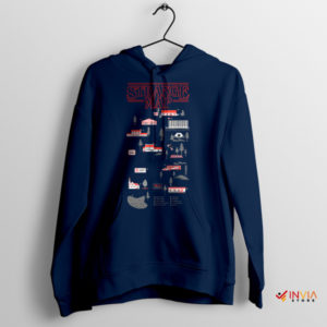 Hidden Wonders Stranger Things Maps Navy Hoodie