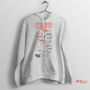 Hidden Wonders Stranger Things Maps Sport Grey Hoodie