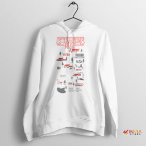 Hidden Wonders Stranger Things Maps White Hoodie