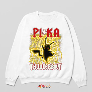 High Voltage Pikachu AC DC White Sweatshirt