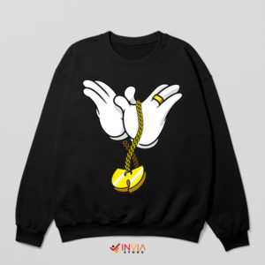 Hip-Hop Mickey Wu-Tang Chain Black Sweatshirt