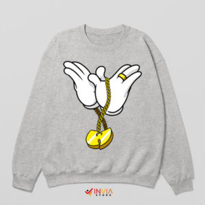 Hip-Hop Mickey Wu-Tang Chain Sport Grey SweatshirtHip-Hop Mickey Wu-Tang Chain Sport Grey Sweatshirt