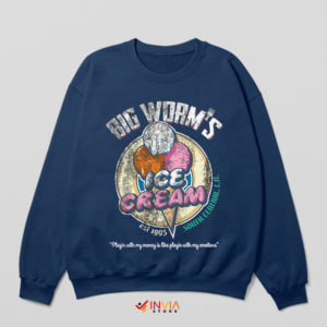 History Big Worm's Ice Cream '95 Navy Sweatshirt