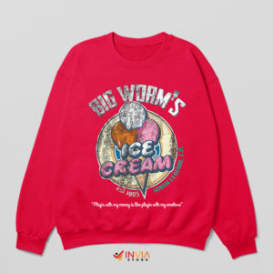 History Big Worm's Ice Cream '95 Red Sweatshirt