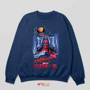 Horror Hero Wolverine And Deadpool Navy Sweatshirt