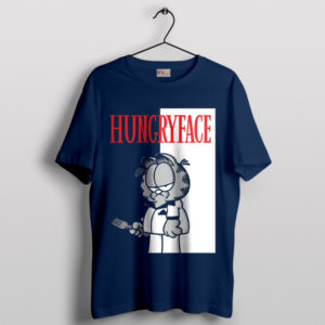 Hungryface Hustle Garfield the Scarface Navy T-Shirt