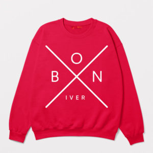 Iconic Concert Tribute Bon Iver Tour X Red Sweatshirt
