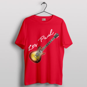 Iconic Les Paul Guitar Signature Art Red T-Shirt