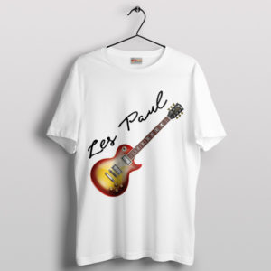 Iconic Les Paul Guitar Signature Art White T-Shirt