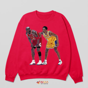 Icons of Basketball Kobe and Jordan Red Sweatshirt