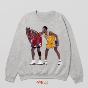 Icons of Basketball Kobe and Jordan Sport Grey Sweatshirt